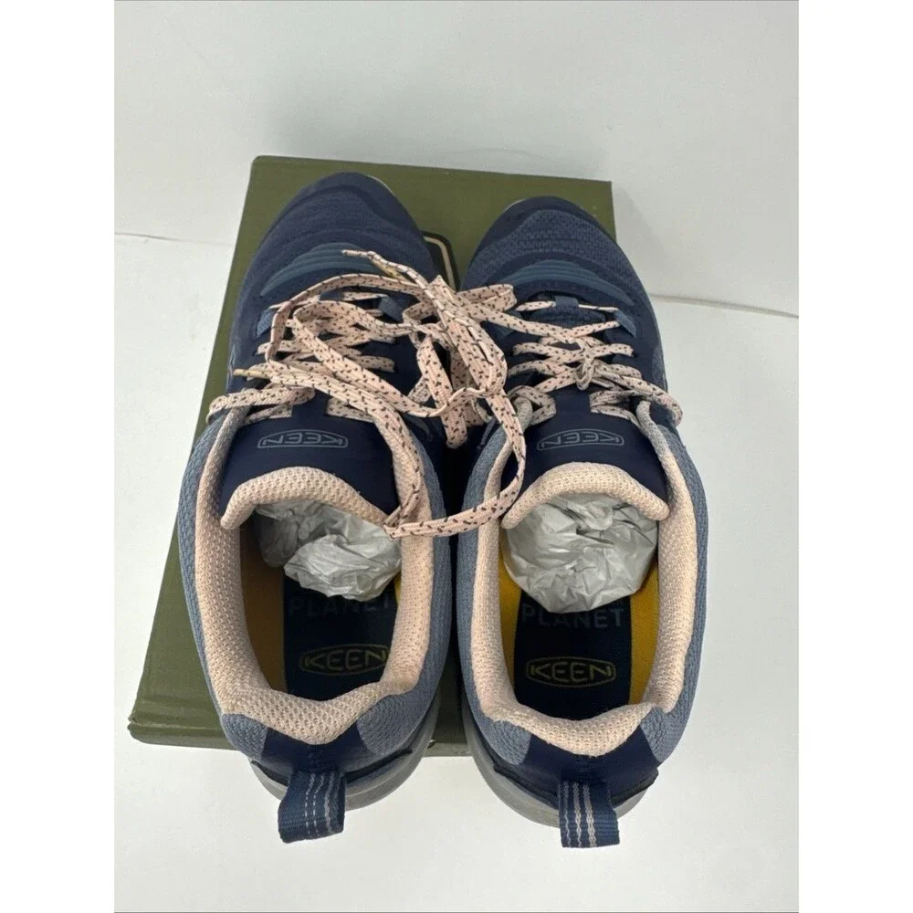 KEEN Women's TERRADORA FLEX Waterproof Hiking Sneakers Size 6.5 INDIGO/PEACH